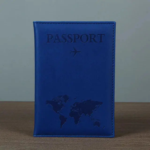 PU Passport Holder Map Pattern Ticket Passport Covers Travel Passport Protective Cover ID Credit Card Holder Travel Accessories