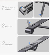 Oatsbasf Mini Laptop Holder Aluminum Adjustable Phone Stand For Macbook Pro Air iPad Notebook Tablet Holder 3 in1Portable Stand