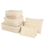 8/7/6 Pieces Set Travel Organizer Storage Bags Suitcase Packing Cubes Set Cases Portable Folding Luggage Clothes Shoe Tidy Pouch