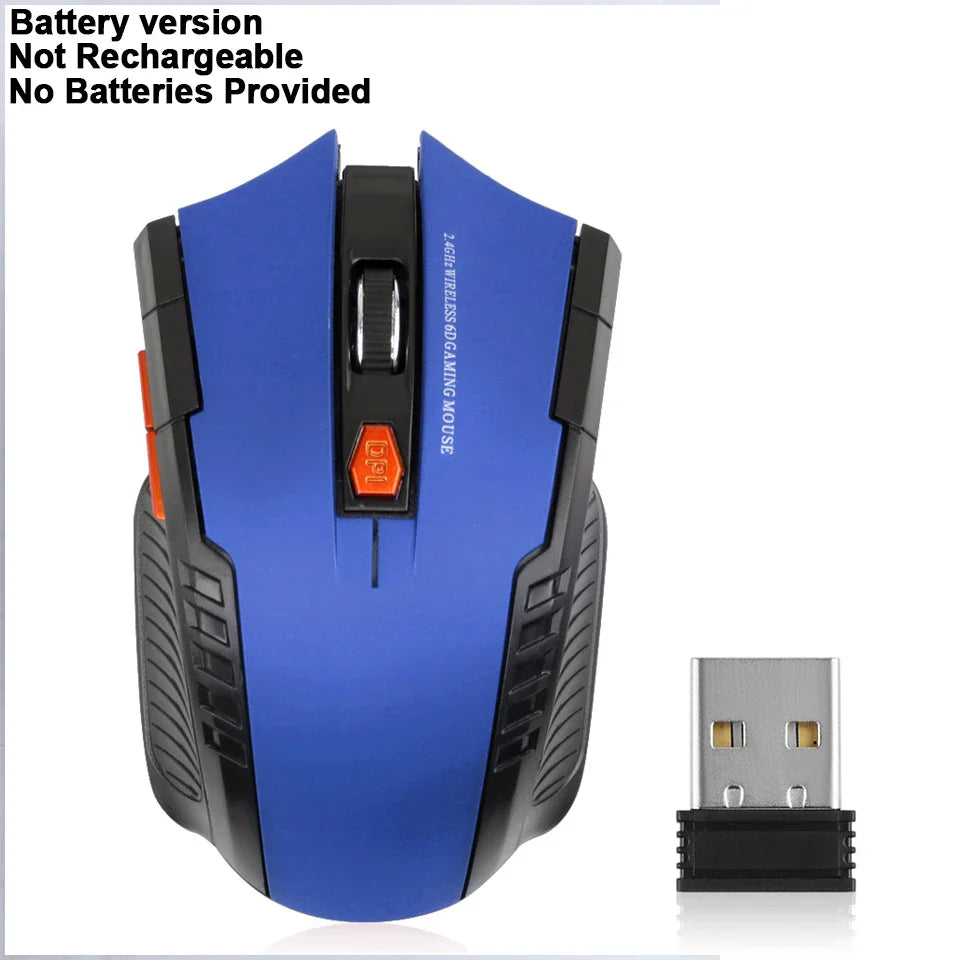 2.4G 6 Buttons Wireless Mouse 1600DPI Optical Mouse Gamer for Computer Wireless Mice with USB Receiver for PC Laptop Accessories