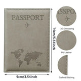 PU Passport Holder Map Pattern Ticket Passport Covers Travel Passport Protective Cover ID Credit Card Holder Travel Accessories