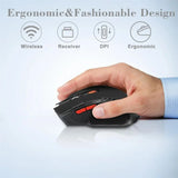 2.4G 6 Buttons Wireless Mouse 1600DPI Optical Mouse Gamer for Computer Wireless Mice with USB Receiver for PC Laptop Accessories