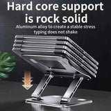 Tablet Stand Adjustable Aluminum Alloy Laptop Tablet up to 17 "Laptop Portable Folding Stand Cooling Stand Support
