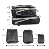 Travel Compression Packing Cubes Suitcase Luggage Organizer Set Zipper Foldable Storage Bag for Clothes Shoes Travel Accessories
