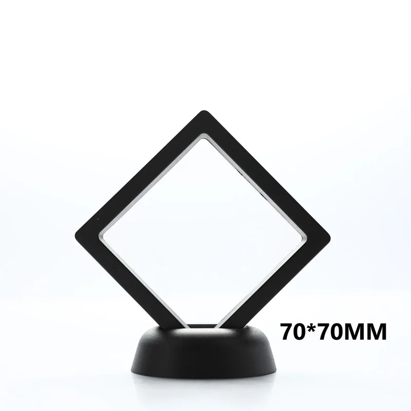 1Pc PE Film Jewelry Storage Box Brooch Coin Gems Jewelry Storage Box Dustproof Exhibition Decoration Floating Ring Case