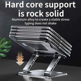 Laptop Stand Adjustable Aluminum Alloy Notebook Tablet Stand Up to 17 Inch Laptop Portable Fold Holder Cooling Bracket Support