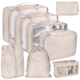 8/7/6 pieces Set Travel Organizer Storage Bags Suitcase Packing Set Storage Cases Portable Luggage Organizer Clothe Shoe Pouch