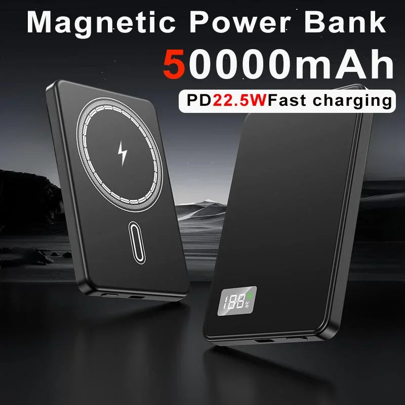 Oneplus Magsafe Power Bank Fast Charging Portable Ultra-thin Magnetic Wireless Digital Display Power Bank Usb Type C Lightning