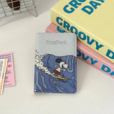 Cartoon Snoopy Passport Cover Traveling Abroad Passport Holder Women Men Travel Essentials Simple PU Leather Passport Wallet