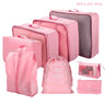 8/7/6 Pieces Set Travel Organizer Storage Bags Suitcase Packing Cubes Set Cases Portable Folding Luggage Clothes Shoe Tidy Pouch