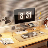 Transparent Acrylic Desktop Organizer Desktop Items Shelf Computer Monitor Heightening Shelf To Protect The Cervical Spine
