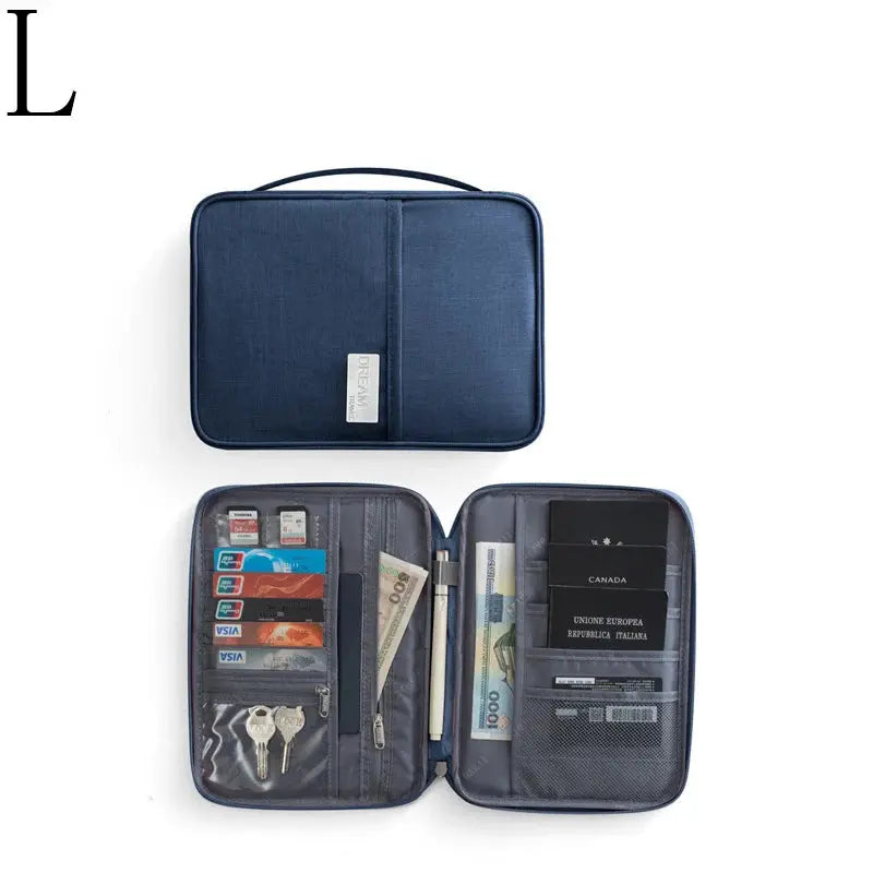 Passport packs Wallet Family Passport Holder Multi Functional Document Case Organizer Travel accessories Document Bag Cardholder