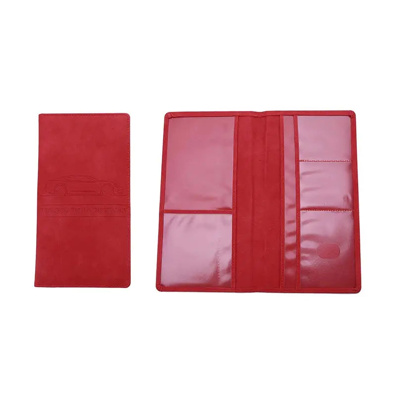 Passport Storage Folder Solid Color Car Driving Documents Credit Card Holders Purse Travel Passport Holder Driver License Bag