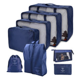 8/7/6 Pieces Set Travel Organizer Storage Bags Suitcase Packing Cubes Set Cases Portable Folding Luggage Clothes Shoe Tidy Pouch