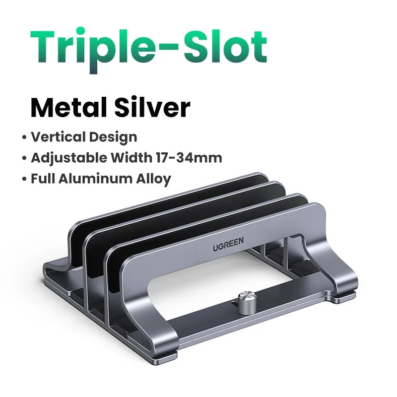 UGREEN Vertical Laptop Stand Holder For MacBook Air Pro Aluminum Foldable Notebook Stand Laptop Support MacBook Pro Tablet Stand