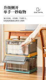 Foldable Storage Trunk Open Storage Box Transparent Storage Bin Home Wardrobe Clothes Organizer Large Capacity Sundries Box