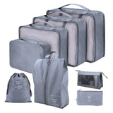 8/7/6 Pieces Set Travel Organizer Storage Bags Suitcase Packing Cubes Set Cases Portable Folding Luggage Clothes Shoe Tidy Pouch