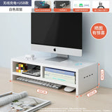Desktop Computer Monitor Support With USB Office Desk Storage Box Monitor Stand Screen Holder Pc Laptop Home Office Desk ForGift