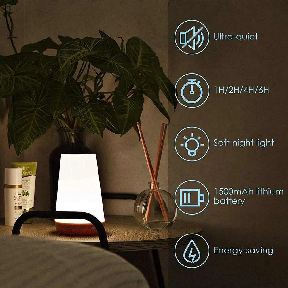 13 Color LED Changing Night Light RGB Remote Control Touch Dimmable Lamp Portable Table Bedside Lamp USB Rechargeable Night Lamp