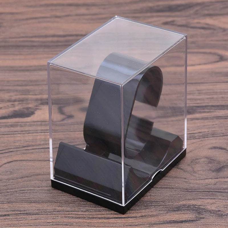 Plastic Transparent Watch Display Storage Stand Holder Counter Smart Watch Protective Showcase Shelf Rack Jewelry Packaging Box