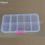 10/15 Compartment Beads Jewelery Storage Box Portable Craft Container Earrings Ring Display Case DIY Trinket Organizer Box
