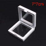 1Pc PE Film Jewelry Storage Box Brooch Coin Gems Jewelry Storage Box Dustproof Exhibition Decoration Floating Ring Case
