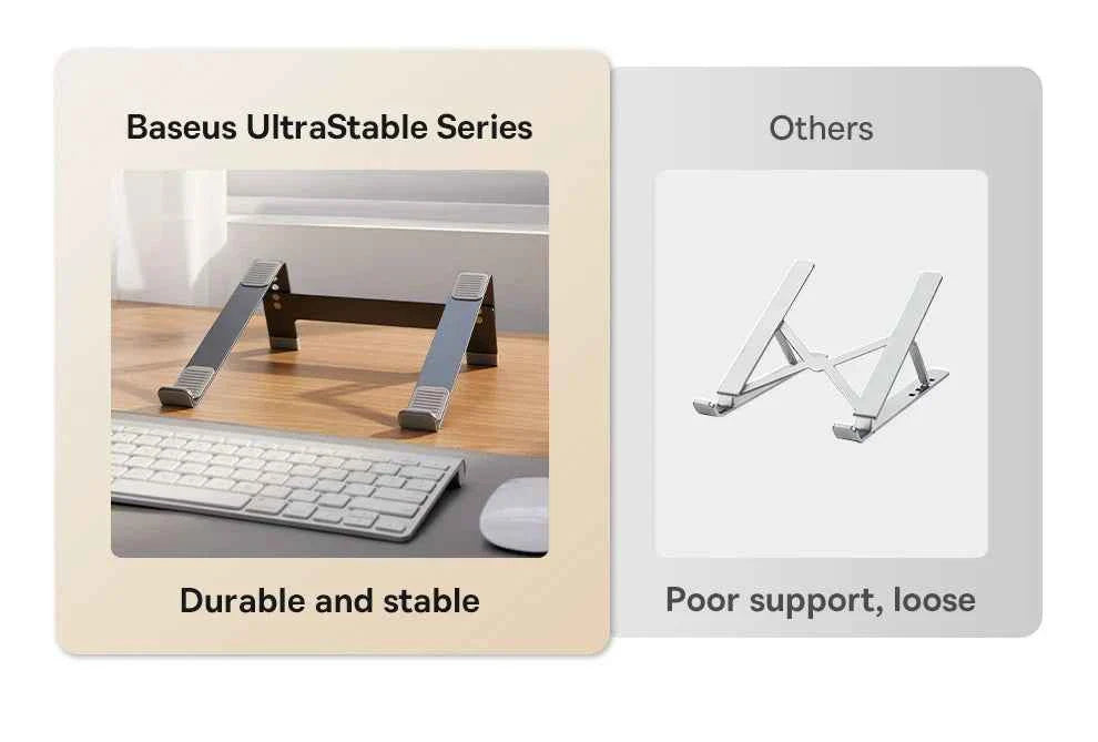 Baseus Laptop Stand Support for Notebook Aluminum Alloy 4 Gears Adjustable Vertical Stand For Macbook Air Pro 17'' Laptop Stand