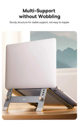 Baseus Laptop Stand Support for Notebook Aluminum Alloy 4 Gears Adjustable Vertical Stand For Macbook Air Pro 17'' Laptop Stand
