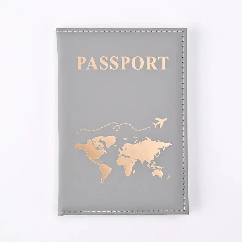Passport Cover Passport Holder World Map Organizer Protective Card Case Credit Card Holder ID Document Passport Wallet