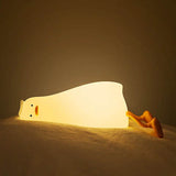 Silicone Lying Flat Duck Night Light Cute Kids Room Lamp