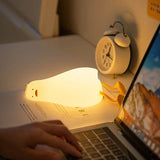 Silicone Lying Flat Duck Night Light Cute Kids Room Lamp