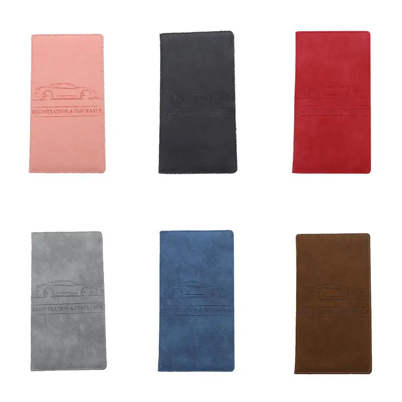 Passport Storage Folder Solid Color Car Driving Documents Credit Card Holders Purse Travel Passport Holder Driver License Bag