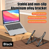 Aluminum Alloy Laptop Holder Stand Adjustable Foldable Portable for Notebook Computer Bracket Lifting Cooling Holder Non-slip