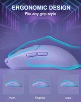 Tri-mode Rechargeable Ergonomic Bluetooth Mouse