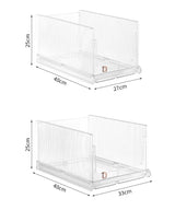 Large Capacity Foldable Storage Box Plastic Clothes Organizer Transparent Home Storage Trunk for Clothes Sundries Organizer