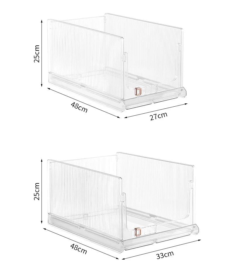 Large Capacity Foldable Storage Box Plastic Clothes Organizer Transparent Home Storage Trunk for Clothes Sundries Organizer