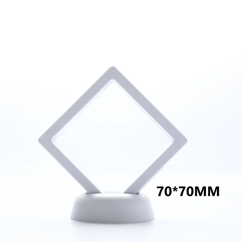 1Pc PE Film Jewelry Storage Box Brooch Coin Gems Jewelry Storage Box Dustproof Exhibition Decoration Floating Ring Case