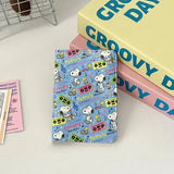 Cartoon Snoopy Passport Cover Traveling Abroad Passport Holder Women Men Travel Essentials Simple PU Leather Passport Wallet