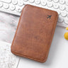 Zippered ID passport case, large capacity ticket organizer card case, travel passport holder A-DH