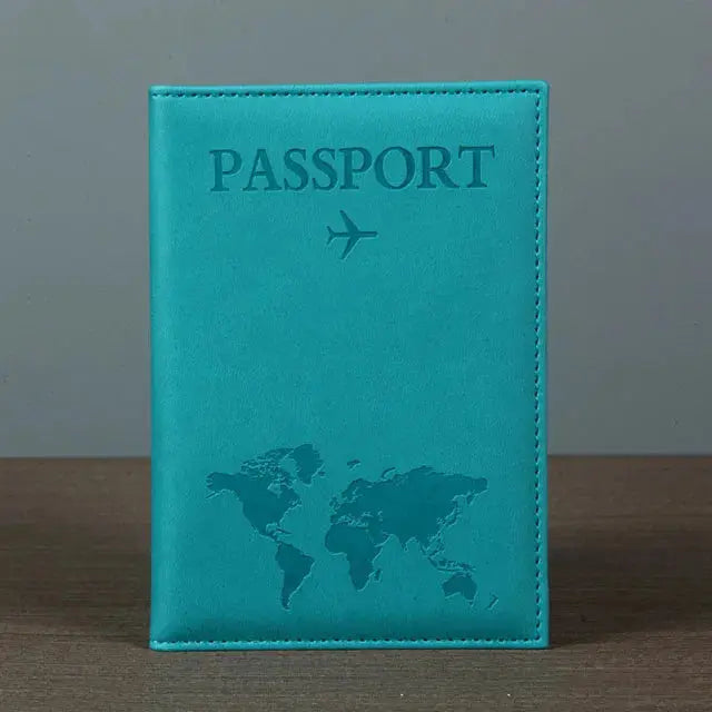 PU Passport Holder Map Pattern Ticket Passport Covers Travel Passport Protective Cover ID Credit Card Holder Travel Accessories