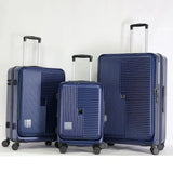 Luggage with front opening TSA approved lock hardshell suitcase Blue