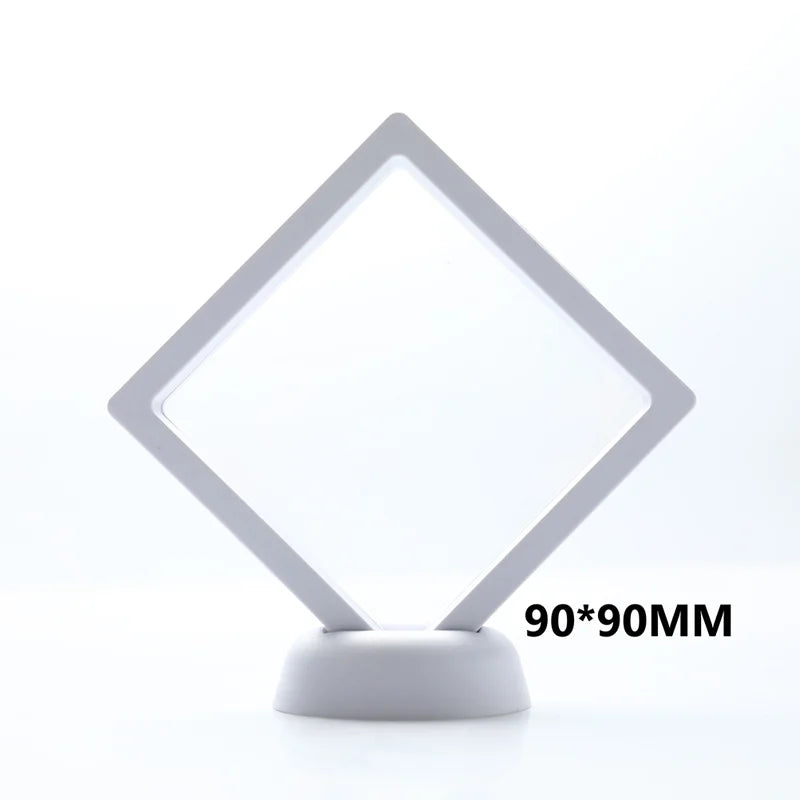 1Pc PE Film Jewelry Storage Box Brooch Coin Gems Jewelry Storage Box Dustproof Exhibition Decoration Floating Ring Case