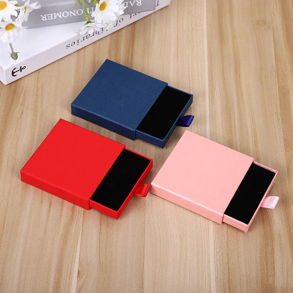 New Drawer Jewelry Box for Necklace Bracelet Earrings Ring Brooches Gift Organizer ExquisiteThicken Paper Storage Box Jeweler