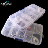 10/15 Compartment Beads Jewelery Storage Box Portable Craft Container Earrings Ring Display Case DIY Trinket Organizer Box