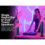 SoundPro 2-in-1 LED BT Stereo Speaker System with RGB Lighting Effects