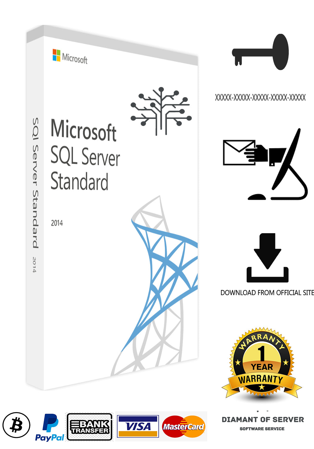 SQL Server 2014 Standard Genuine Key Permanente