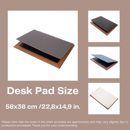 MOOG Leather Desk Pad With Wood Combination