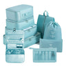 8/9/10/11 Pcs Set Travel Organizer Storage Bags Suitcase Packing Cubes Set Cases Portable Luggage Clothe Shoe Tidy Pouch Folding