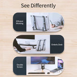 ORICO Laptop Stand Aluminium Laptop Stand Vertical Stand Notebook Desktop Holder Portable Tablet Stand for 13 to 17.4 inch Mac