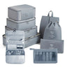 8/9/10/11 Pcs Set Travel Organizer Storage Bags Suitcase Packing Cubes Set Cases Portable Luggage Clothe Shoe Tidy Pouch Folding